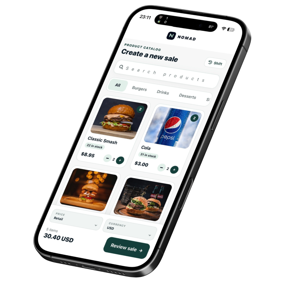 Nomad POS App preview